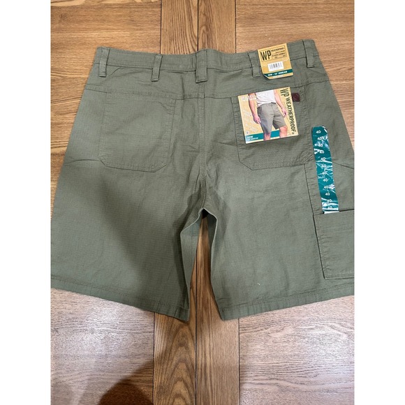Weatherproof Vintage Men's Utility Cargo Shorts Workwear Olive Green - Picture 1 of 3